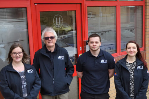 Pictured left to right are Bryony Goodall, Clint Jones, Macsen Taker and Hayley Berry of Airframe Designs