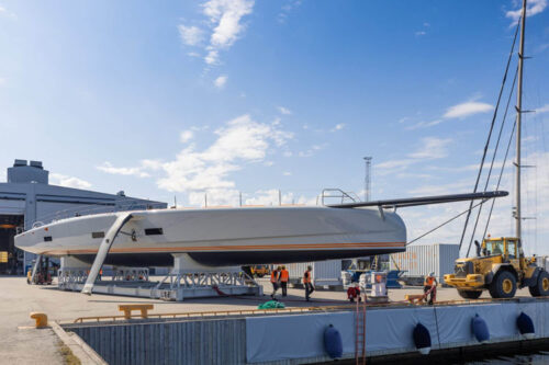 Baltic 111 Raven in a class of her own as she is prepared for launching