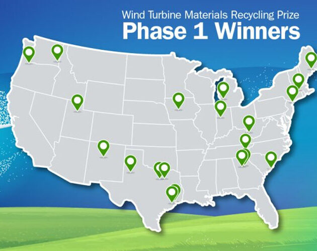 DOE announces phase one prize winners to boost recycling for a circular wind energy economy