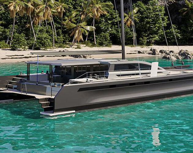 Cure Marine’s new 70-foot all-carbon fibre catamaran has embarked on her maiden journey