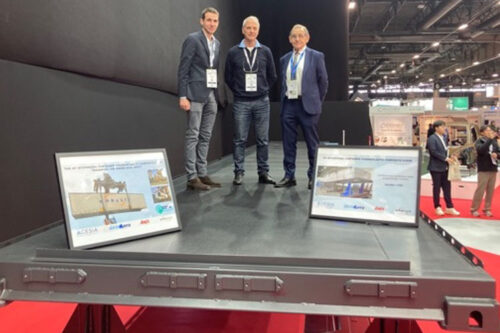 From left to right: Pierre-Nicolas Chilles, MODALIS Technical and Innovation Manager, Bernard Meï, MODALIS Group CEO, and Jan Verhaeghe, Managing Director of the engineering firm AGESIA.