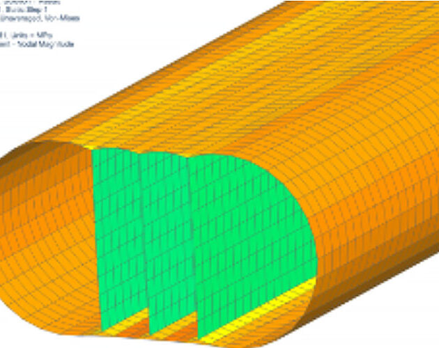 Composite integral fuel tank for pressurised hydrogen