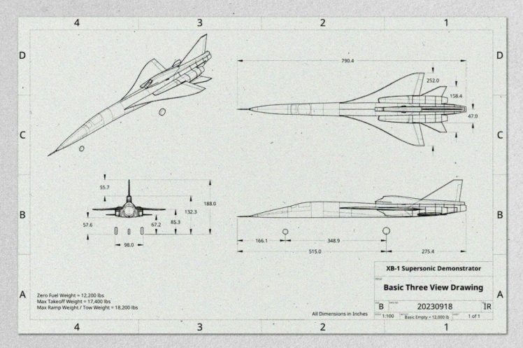 Plans for XB-1 by Boom